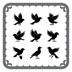 Stylish Bird Silhouettes for Branding