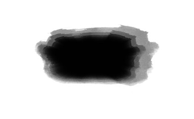 Black brush stock isolated on transparent background, PNG file