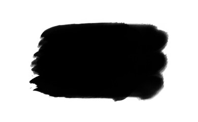 Black brush stock isolated on transparent background, PNG file