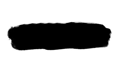 Black brush stock isolated on transparent background, PNG file