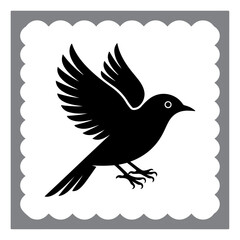 Versatile Bird Icons in Black and White