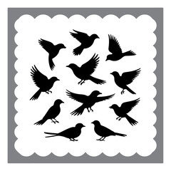 Elegant Flight: Bird Silhouette Pack