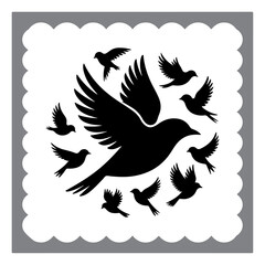 Nature-Inspired Bird Vector Shapes