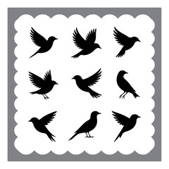 Elegant Flight: Bird Silhouette Pack