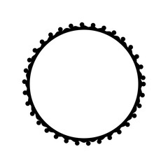 Circle clip art design on plain white transparent isolated background for card, shirt, hoodie, sweatshirt, apparel, tag, mug, icon, poster or badge