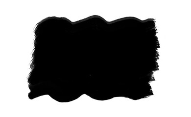 Black brush stock isolated on transparent background, PNG file