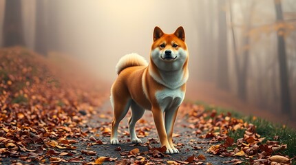 Poetry of a Shiba Inu in the Garden