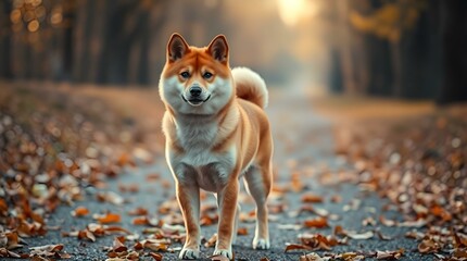 Poetry of a Shiba Inu in the Garden