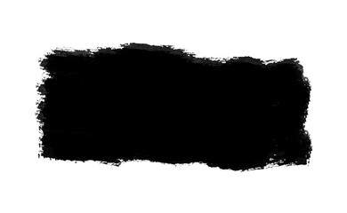 Fototapeta premium Black brush stock isolated on transparent background, PNG file