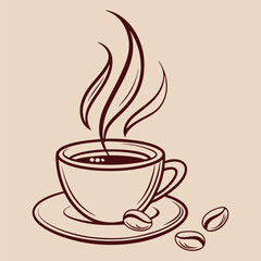 Hot Coffee and Beans