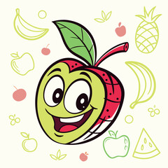 Cheerful Strawberry Character