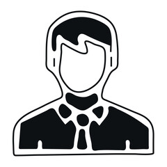 man in black suit and tie