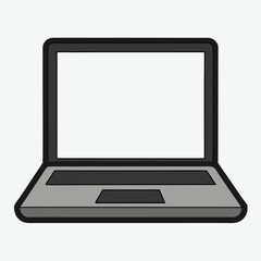 laptop icon on white background