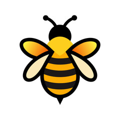 colorful bee logo, icon