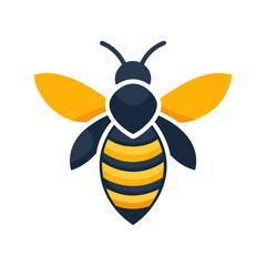 colorful bee logo, icon