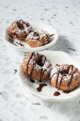 A view of some mini donuts.