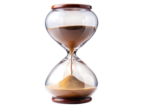 hourglass isolated on white background