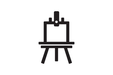 simple Easel silhouette icon vector isolated in white background	