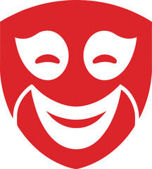 smiling face with red lips