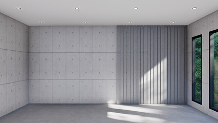 empty interior room shadow wall space background mock up architecture sunlight.