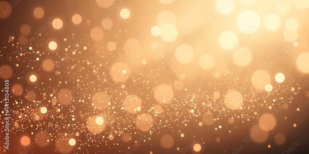 Aufkleber a blurred background with golden bokeh lights scattered across the surface creating a festive mood