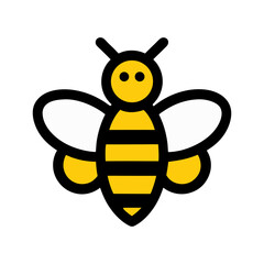 colorful bee logo, icon