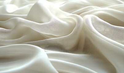Obraz premium Flowing white fabric texture image
