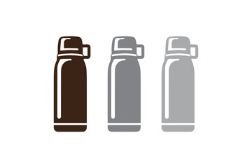 simple Thermos silhouette icon vector isolated in white background	