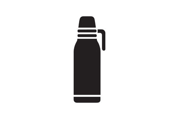 simple Thermos silhouette icon vector isolated in white background	