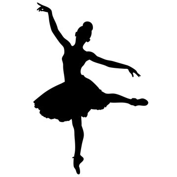 recommend clip art: woman ballerina ballet dancer dancing isolated on white background