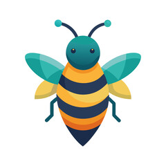 colorful bee cartoon character