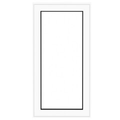 3d render white tall rectangle window with transparent background