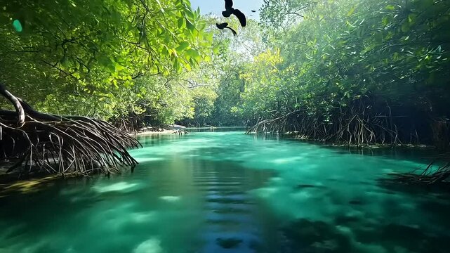 Serene Mangrove Estuary: A Tropical Paradise