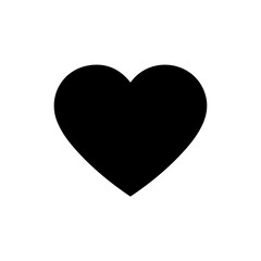 Heart Like Icon Simple Heart Shape Black Filled
