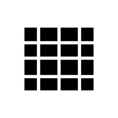 Grid View Icon with Six Squares Matrix Black Filled