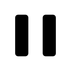 Stop Media Icon Square Shape Centered Black Filled