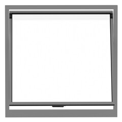 3d render awning window modern frame with transparent background