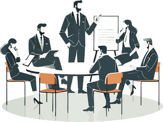 Business Team Meeting and Presentation