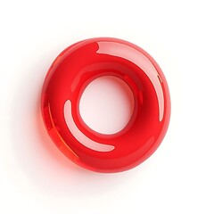 Red inflatable pool float ring summer vacation beach toy water fun safety equipment for kids and adults