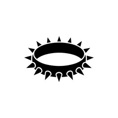 Plastic Spiky Bracelet 90s Style Black Icon