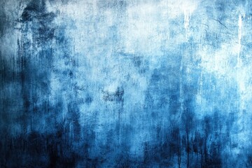Distressed Wall Texture Blue Paint, Dark Blue Shades, Grunge Surface, Abstract Art