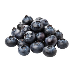 Fresh blueberries pile food photography studio environment close-up view