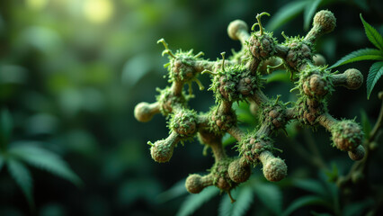 Close-up photograph of a cluster of THCA crystals on a cannabis plant.