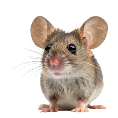 Cute House Mouse, Close-up Portrait Isolated on White Background, Rodent Pet Animal, mouse photography, Rodent, Pet, Mammal