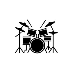 Drum Set with Beat Effect Icon Design