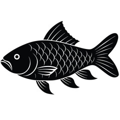 Carp River Fish Vector Design
