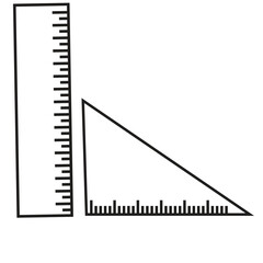 Ruler, handyman, school, icon