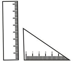 Ruler, handyman, school, icon