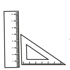 Ruler, handyman, school, icon