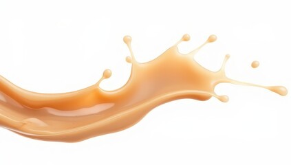 Fototapeta premium Caramel Splash, Creamy Liquid Flowing, Delicious Beverage